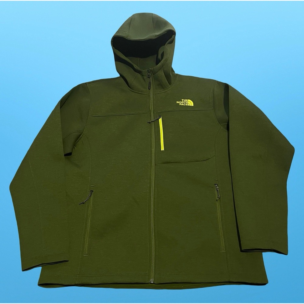 The North Face Haldee Hoodie Jacket Men's Large Olive Green CUN5 Full Zip L